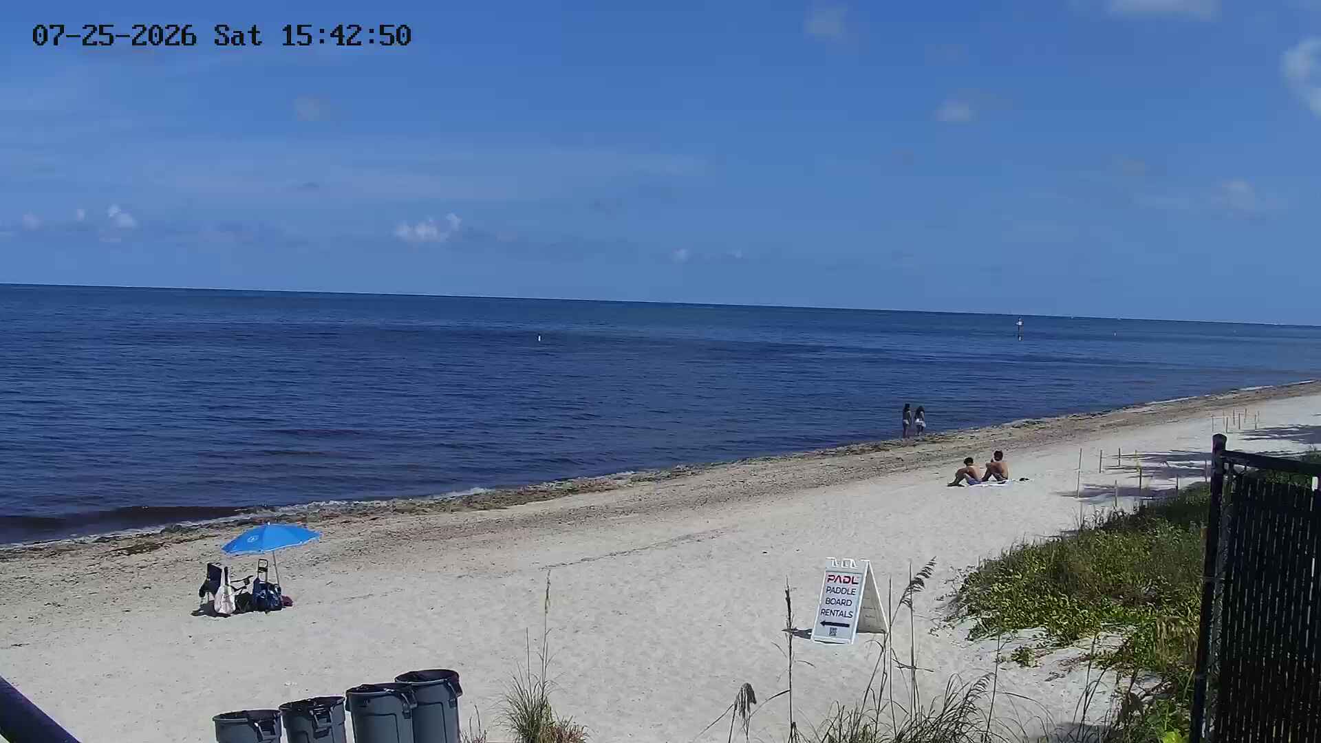 Latest snapshot from the Village of Key Biscayne beach cam